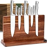 WALDWERK Extra Large Magnetic Knife Holder (16”) - Acacia Wood Knife Block Without Knives - Knife Holder - Magnetic Knife Block - Knife Storage - Knife Magnet Organizer for Countertop