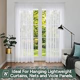 Zuvo Extra Strong Curtain Wire 4 m with 6 Hooks and Eyes White view 7