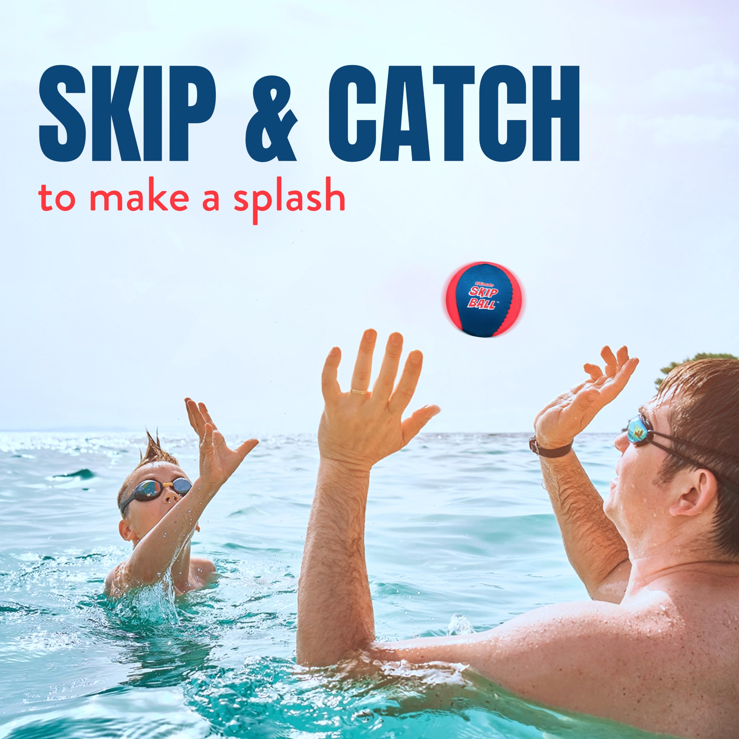 Activ Life The Ultimate Skip Ball – Water Bouncing Ball (2 Pack) Create Lasting Memories with Your Friends & Family at The Beach, Lake or Pool - Great for All Ages