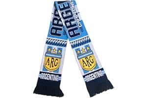 PREMIERSHIP Argentina Scarf | Soccer Fan Scarf | 3 Star World Cup Winners | Premium Acrylic Knit