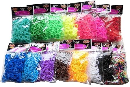 Amazon ルームバンド Loom Bands メイキングトイ ゴム アクセサリー Lmオリジナルセット 9000個 15種類 600個 ファンルーム レインボールーム メイキングトイ おもちゃ