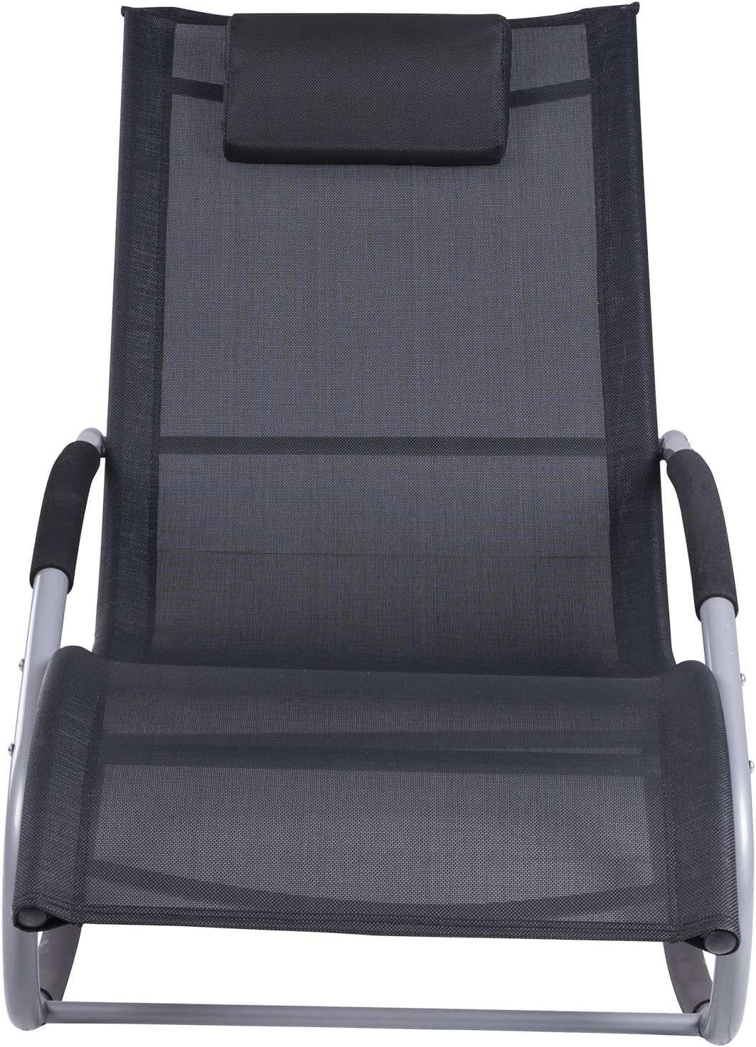 patio armor outdoor furniture covers on Chairs Blue Outsunny Chaise Rocker Patio Lounge Chairs With Recliner W Detachable Pillow Durable Weather Fighting Fabric Rocking Chairs