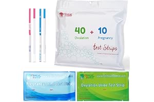 Clinical Guard Ovulation and Pregnancy Test Strips - 40 Ovulation Test Strips and 10 Pregnancy Test Strips, Ovulation Kit, Lh Test Strips, Ovulation Tests, Hcg Test Strips, Fertility Test for Women