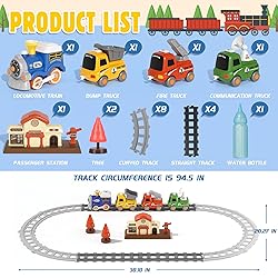 MORECOLL Train Set for Toddlers w/Steam, Music