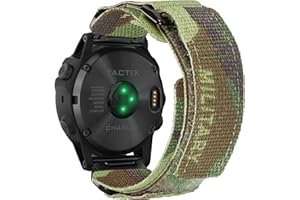 HEMSUT H Compatible With Garmin, Watch Band, Camouflage Super Rugged Nylon Sports Strap With Woven Loop Design, For fēnix/Forerunner/Vivoactive/Approach/MARQ/quatix/D2 Series Tough Replacement Band For Men