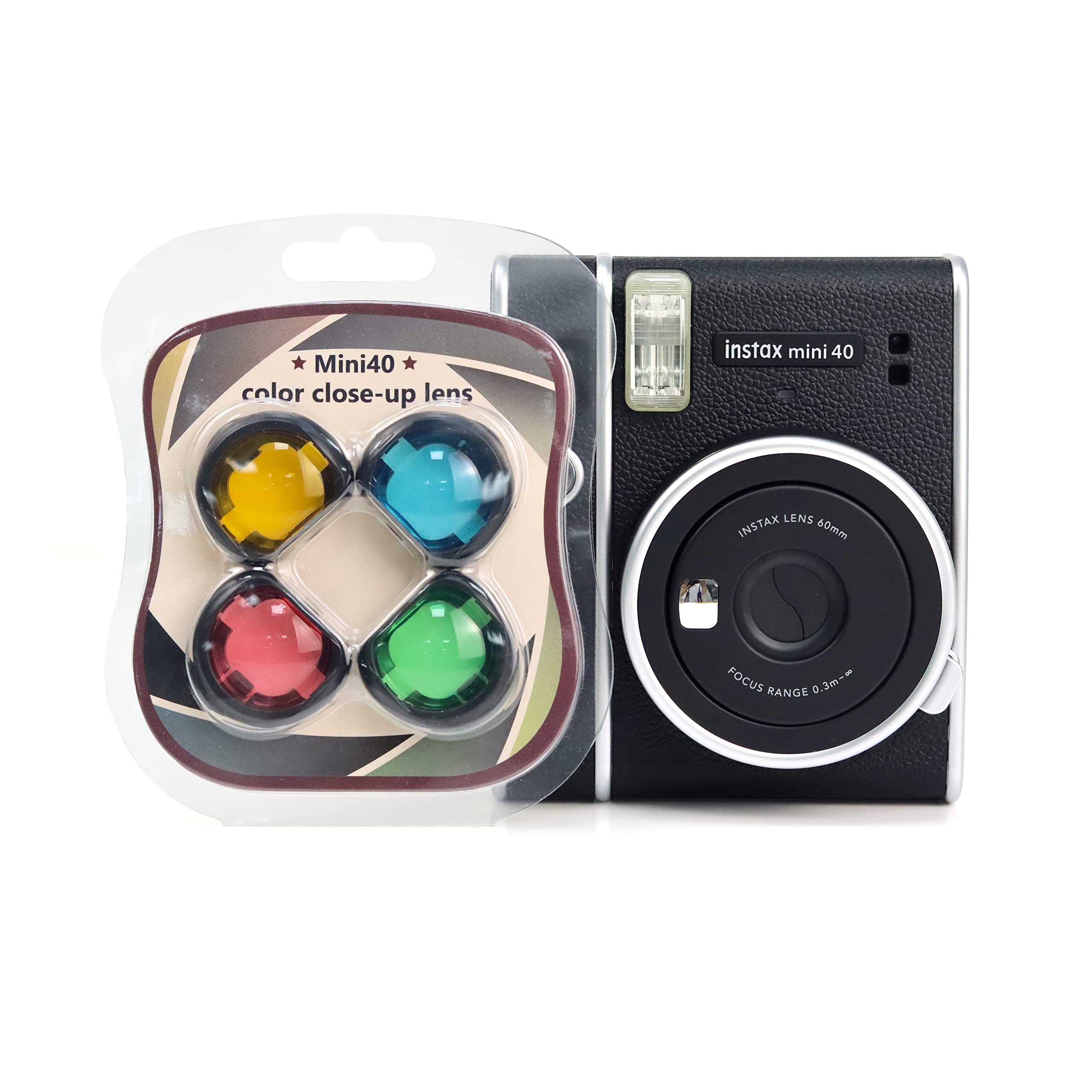 MUZIRI KINOKOO Mini 40 Lens Filter for Fuji Instax mini 40 Camera Filter with 4 Colors in a Pack