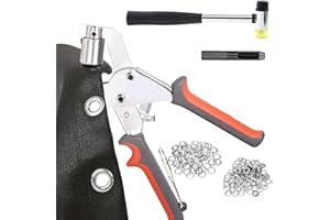 LAIWOO Grommet Tool Kit, Stainless Steels Grommet Kit with 500pcs Grommets, Grommet Tool for Clothes, Shoes and Bags
