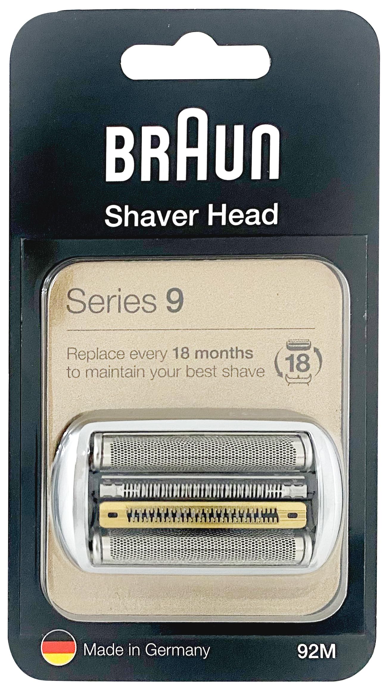 Braun Series 9 92M Electric Shaver Head Replacement - Silver - Compatible with Series 9