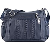 ELDA Purses for Women Pocketbooks Soft PU Leather Ladies Crossbody Purse Multi Pocket Shoulder Bag