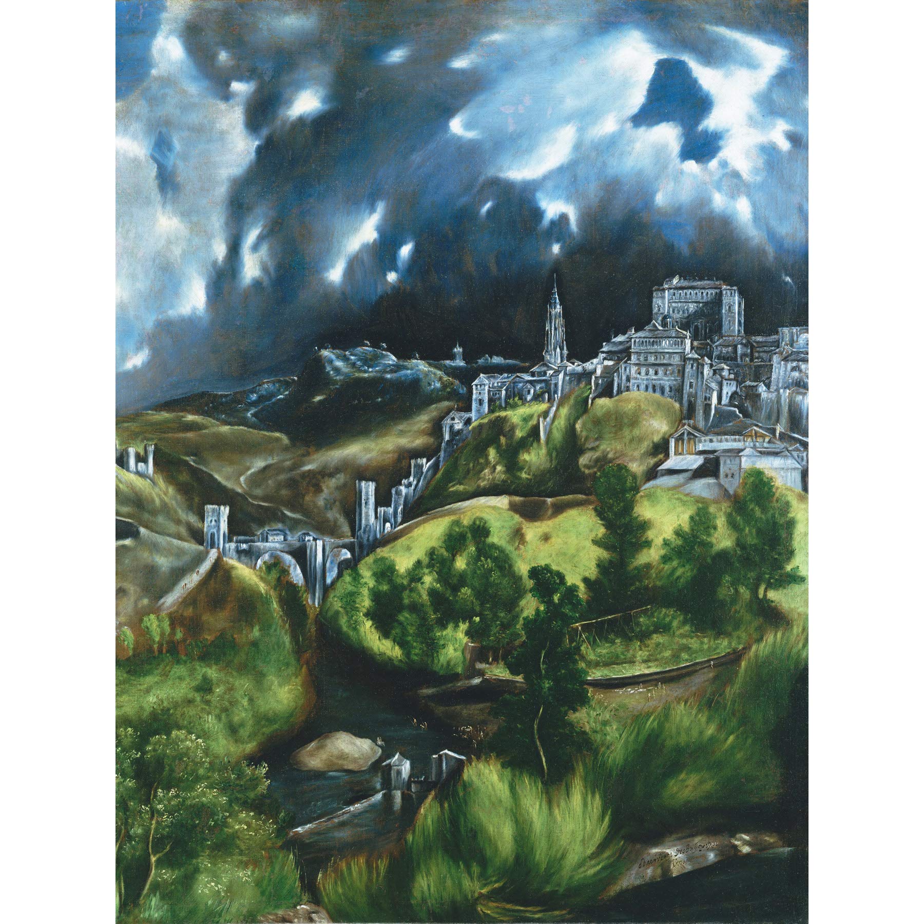 El Greco View Of Toledo Spain Expressive Painting Large Wall Art Print Canvas Premium Mural