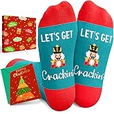 HAPPYPOP Christmas Socks - Xmas Gifts with Greeting Card for 2-12 Year Old Boys Girls