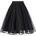 Belle Poque Women's 50s Petticoat Skirts Tutu Crinoline Underskirts Knee Length