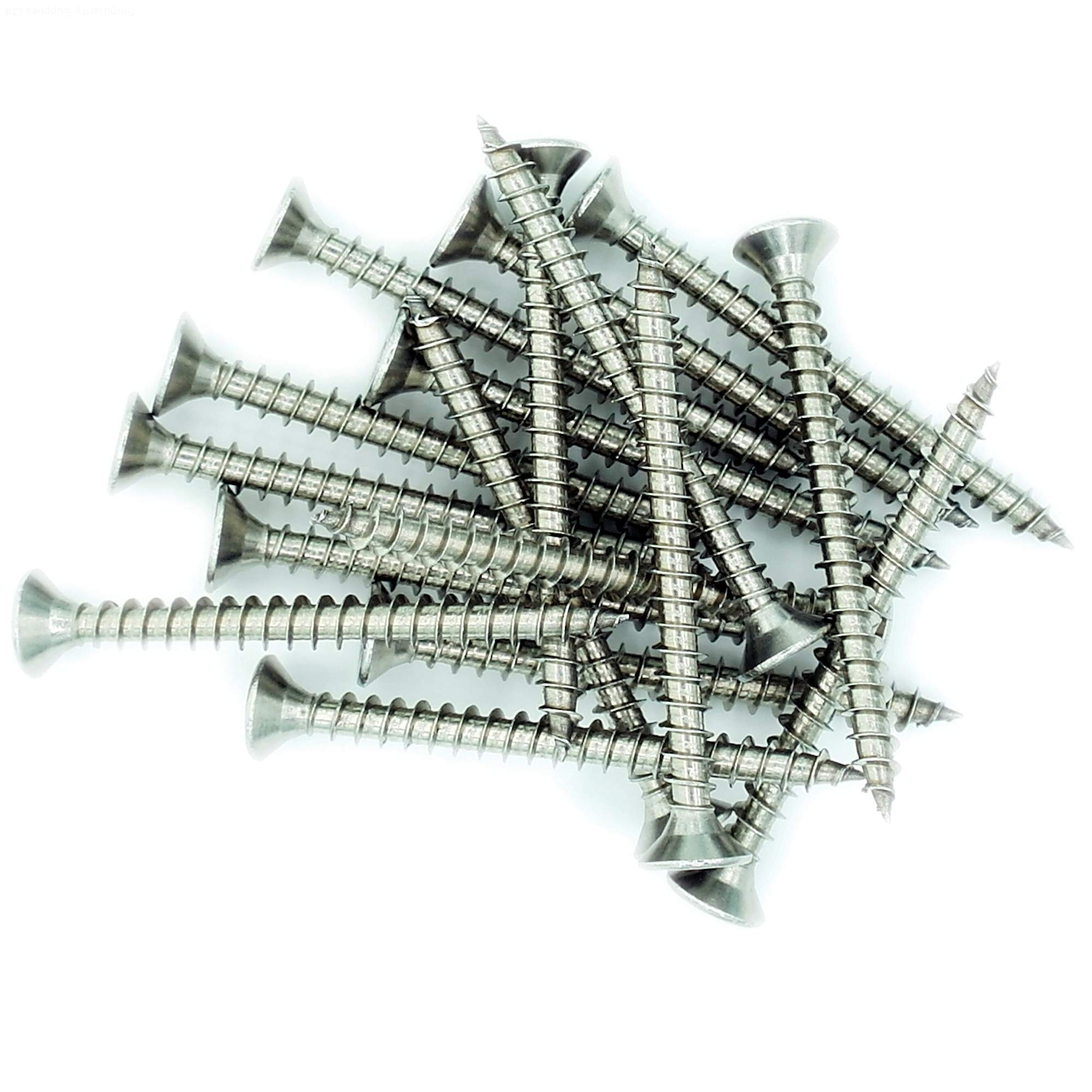 No.5 x 0.5 (3.5mm x 12mm) Pozi Countersunk Chipboard Screw - Stainless Steel (A2) (Pack of 20)