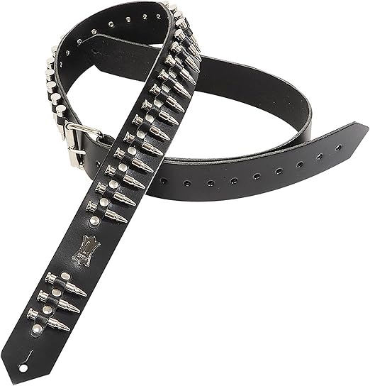 Levy's Leathers PM282BBLK Genuine Leather Guitar Strap with Fake