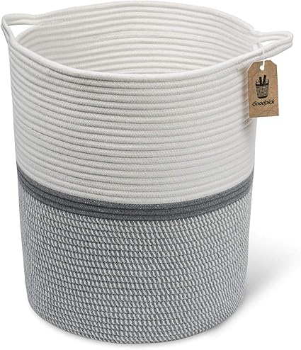 Goodpick Grand Panier En Corde De Coton Panier A Linge Tisse Pour Bebe Panier Pour Chambre D Enfant 40 X 36 X 35 Cm Amazon Fr Bricolage