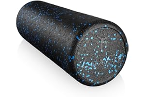 LuxFit Extra Firm Speckled Foam Roller with Online Instructional Video (Blue, 18-Inch)