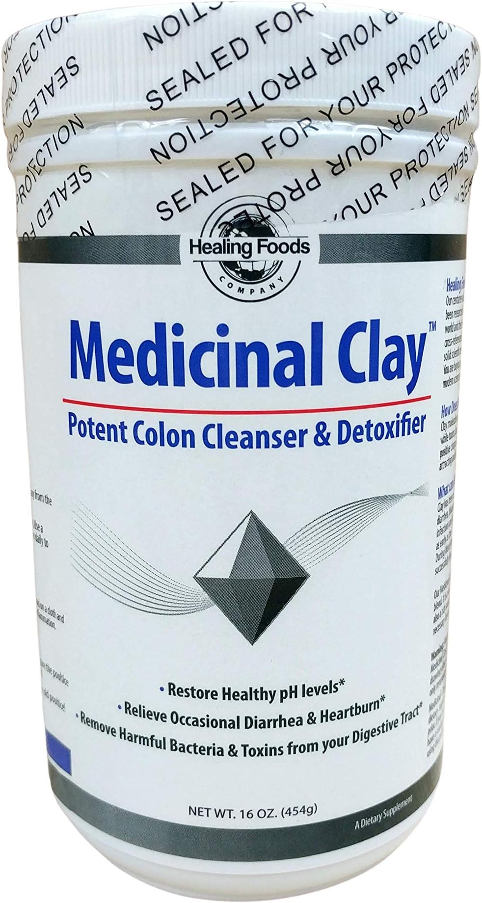 Medicinal Clay - Bentonite Colon Cleanse and Heavy Metal Detox - Digestive Support - Mineral Supplement - Safe & Gentle European Formula - Non-GMO - Gluten Free