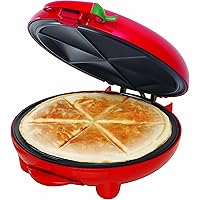 BELLA (13506) 8-inch Quesadilla Maker with Non-Stick Plates, Red