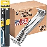 Quick Screw Gutter Hangers 5 Inch- 100 Pack - 5