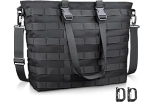 Pitozer Large Tote Bag with Zipper, Women Tote Bag for Work MOLLE bag Carry On Tote Everyday Tote Bags for Women for work