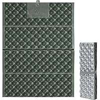 REDCAMP Ultralight Foam Backpacking Sit Pad, Foldable Waterproof Z Hiking Sitting Pad Insulated Stadium Seat Cushion with Str