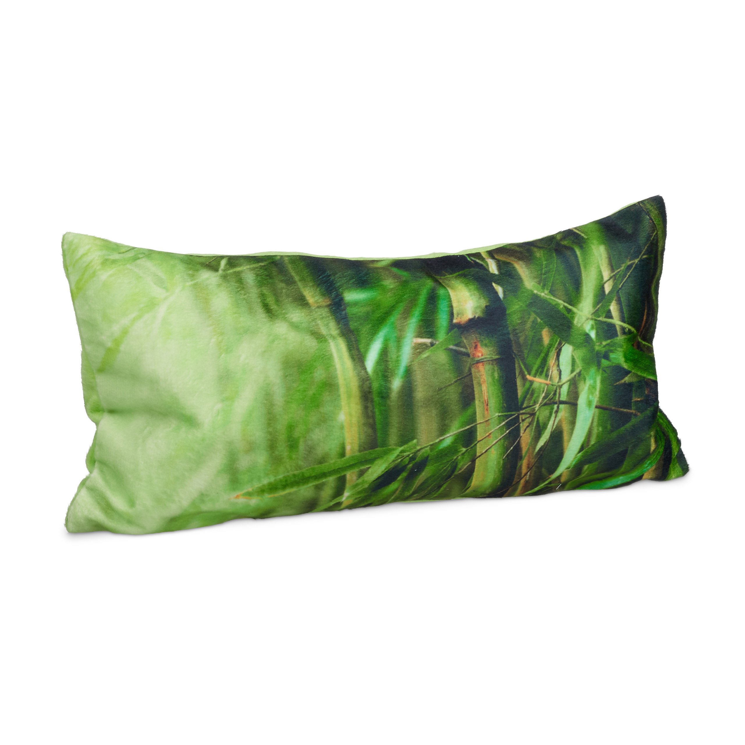 Relaxdays Bathtub Bamboo Motif, Size: 10 x 37 x 17 cm Extra-Soft Neck w/ 2 Suction Cups as Bath Travel Pillow with Zipper and Washable Cover, Green, Polyester, 17 x 37 x 10 cm