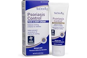 TRI DERMA MD TriDerma Psoriasis Control Face & Body Cream - Maximum Strength 3% Salicylic Acid - Moisturizing Psoriasis Cream (No Cortisone, Fragrance or Parabens) - 2.2 oz
