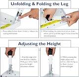 BONTEC 3 Level Adjustable Folding Step Stool White Anti Slip 150kg view 6