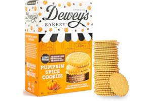 Dewey's Bakery Pumpkin Spice Moravian Style Thin Cookies | Seasonal Flavor | No Artificial Flavors, Synthetic Colors or Preservatives | Baked in Small Batches | 9oz (Pack of 1)