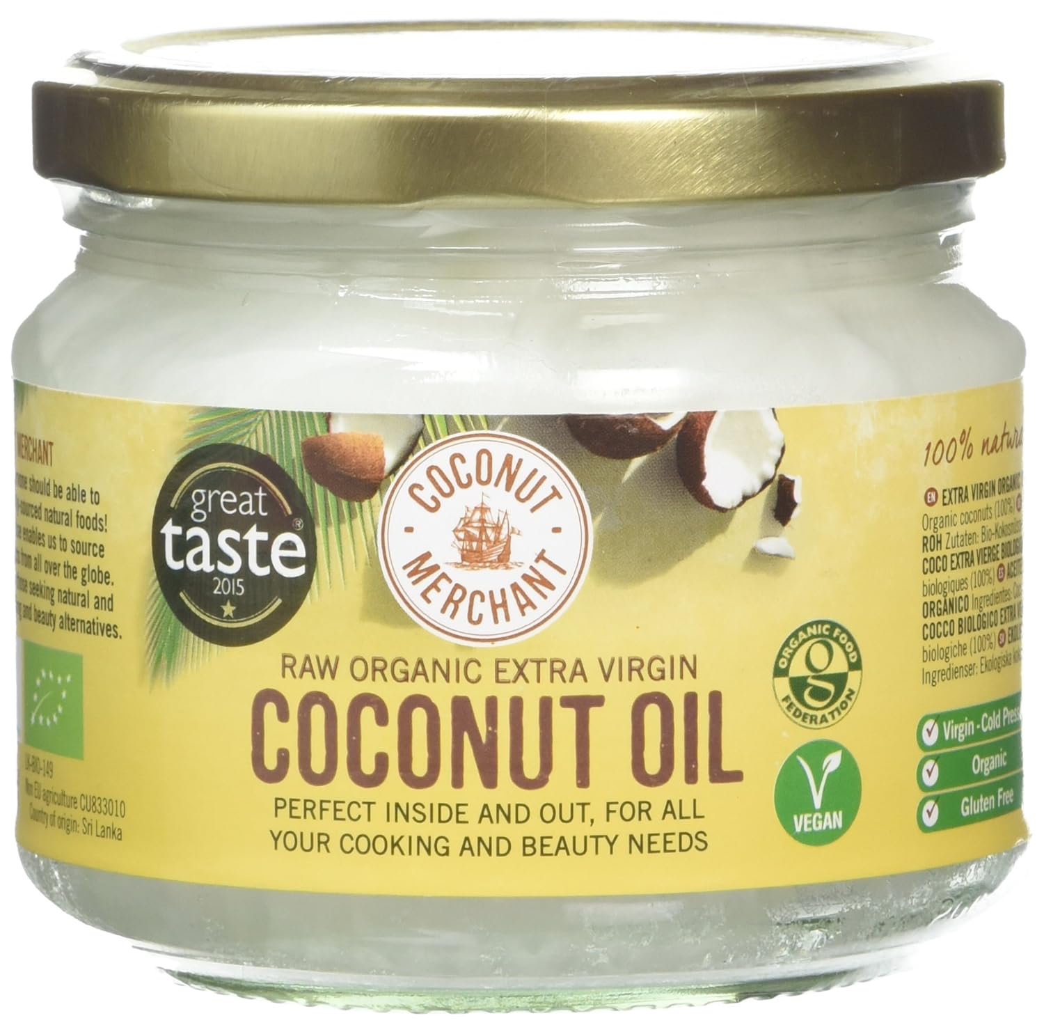 Extra Virgin Organic Raw Coconut Oil Coconut Merchant 300ml Amazon.co