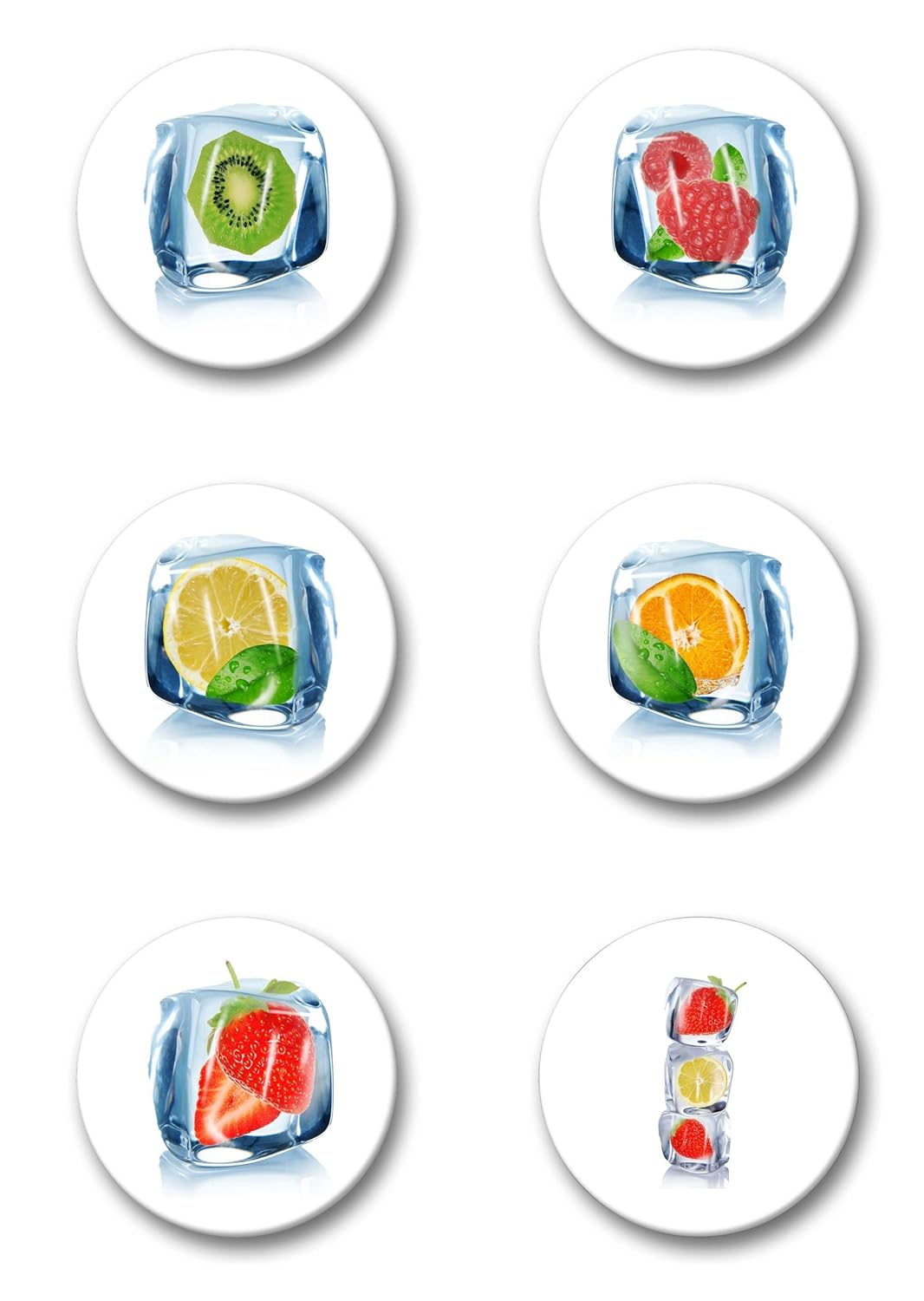 Imanes para Nevera - cubos de hielo con diseño de primer plano de ...