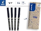 Pilot V7 Liquid Ink Rollerball 0.7mm Black Pack of 4 view 2