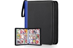 LIMSTDIC Card Binder for Pokemon Card, 9 Pocket 40 Double-Sided Pages for 720 Card Pocket Premium Zip PU Card Binder for Pokemon, Collectible For TCG,MTG,Baseball,Football Trading Card Game(Blue)