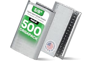IDL Packaging Orgapack Open Serrated Seals for 5/8" Strap Width Polyester (PET) Strapping (Pack of 500) - Patented Serrated Pattern - Superior Holding Power of Packaging Strapping