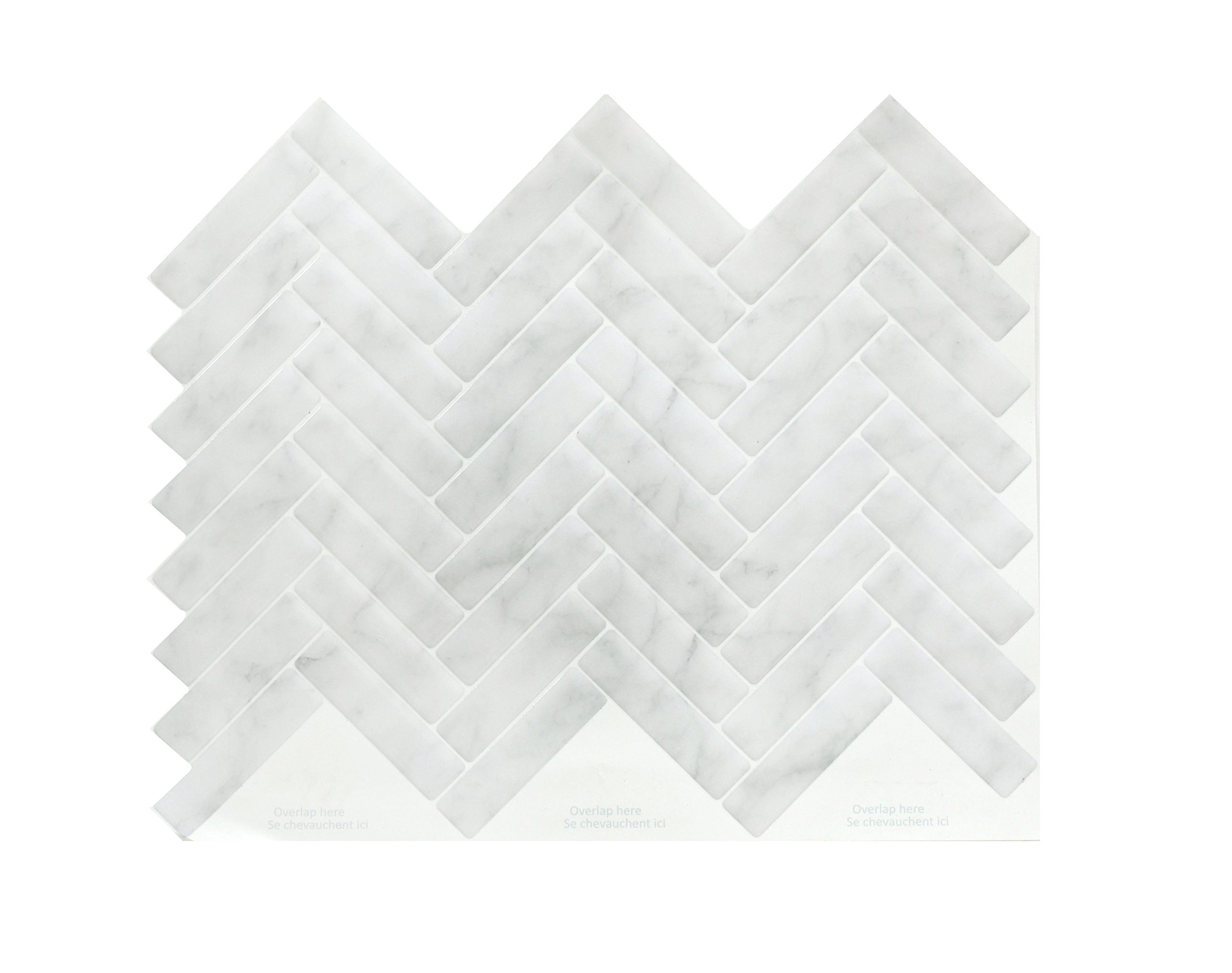 Peel and Impress Easy DIY Peel and Stick Adhesive Backsplash Tiles