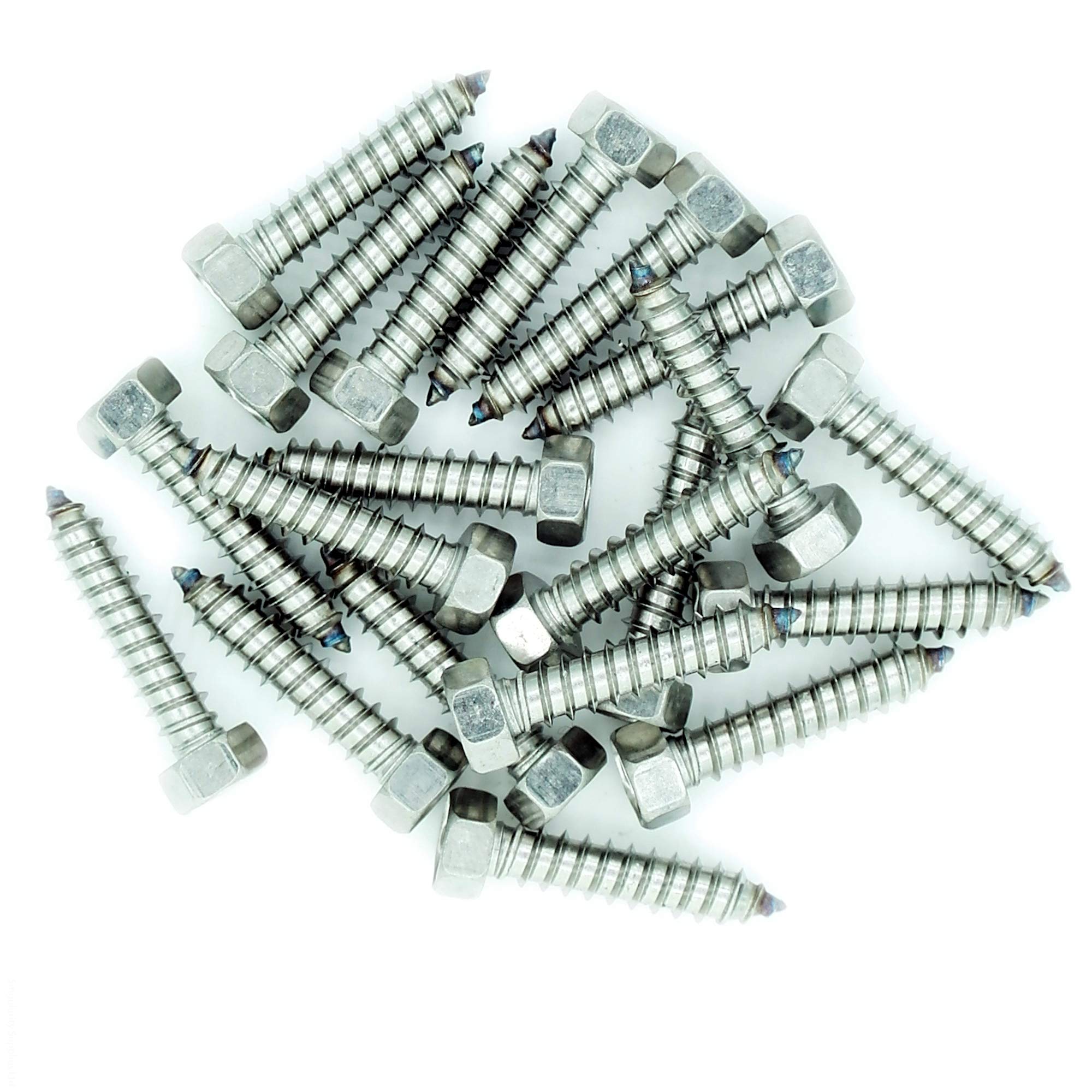 No.6 x 2 (3.5mm x 50mm) Hex Self-Tapping Screw - Stainless Steel (A2) (Pack of 20)