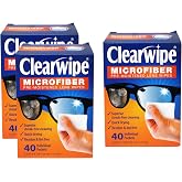 Clearwipe Microfiber Pre-Moistened Eyeglass Lens Wipes, 40 ct (Pack of 3) | Quick-drying, residue and lint-free wipes leave eyeglass lenses clean without needing a dry cloth.