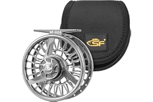 SF Premium SF005 Fly Fishing Reel Aircraft Grade Aluminum 3/4/5 5/6/7 7/8/9 WT Sealed Dustproof No Drag Case Perfect for Trou
