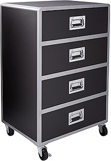 Amazon Com Coaster Home Furnishings Contemporary Nightstand Black And Silver Kitchen Dining