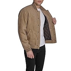 Tommy Hilfiger Men's Faux Suede Logo Varsity