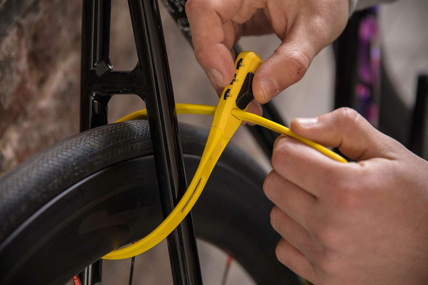 Hiplok Z LOK Combo Bike Lock, Yellow. 3 Digit Combination Bicycle Lock/Helmet Lock/Accessory Lock. Lightweight - Image 4