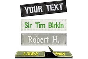 2 Pcs Custom Patches Embroidered Name Patches, Military Name Badge Hook or Iron On Fastener, Personalized Tags for Clothes Ja