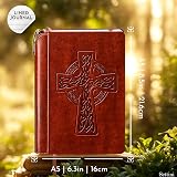 SETTINI Celtic Cross Journal Gift Set Hardcover Vegan Leather Pen Included view 3