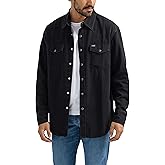 Wrangler Men's Denim Light Wash Long Sleeve Snap Shirt