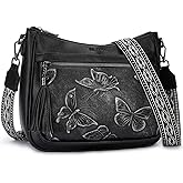 BELTANA Crossbody Bags for Women Trendy Vegan Leather Hobo Purses Medium Butterfly Cross Body Purse with Wide Strap | Adjustable Strap, Multiple Pockets, Tassel, Lightweight, Womens Gift, Shoulder Bag