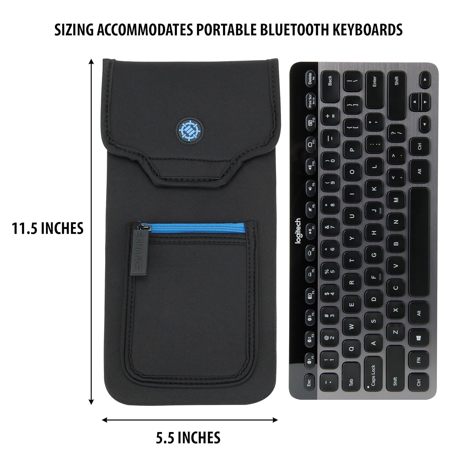 ENHANCE Keyboard Sleeve Travel Case FullSize Mechanical Standard