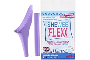 SHEWEE Flexi – The Original Female Urinal – Made in The UK – Reusable, Flexible & Portable Urination Device. Festival, Camping, Car, Hiking Essentials for Women. Stand to Pee Funnel W/Extension Pipe