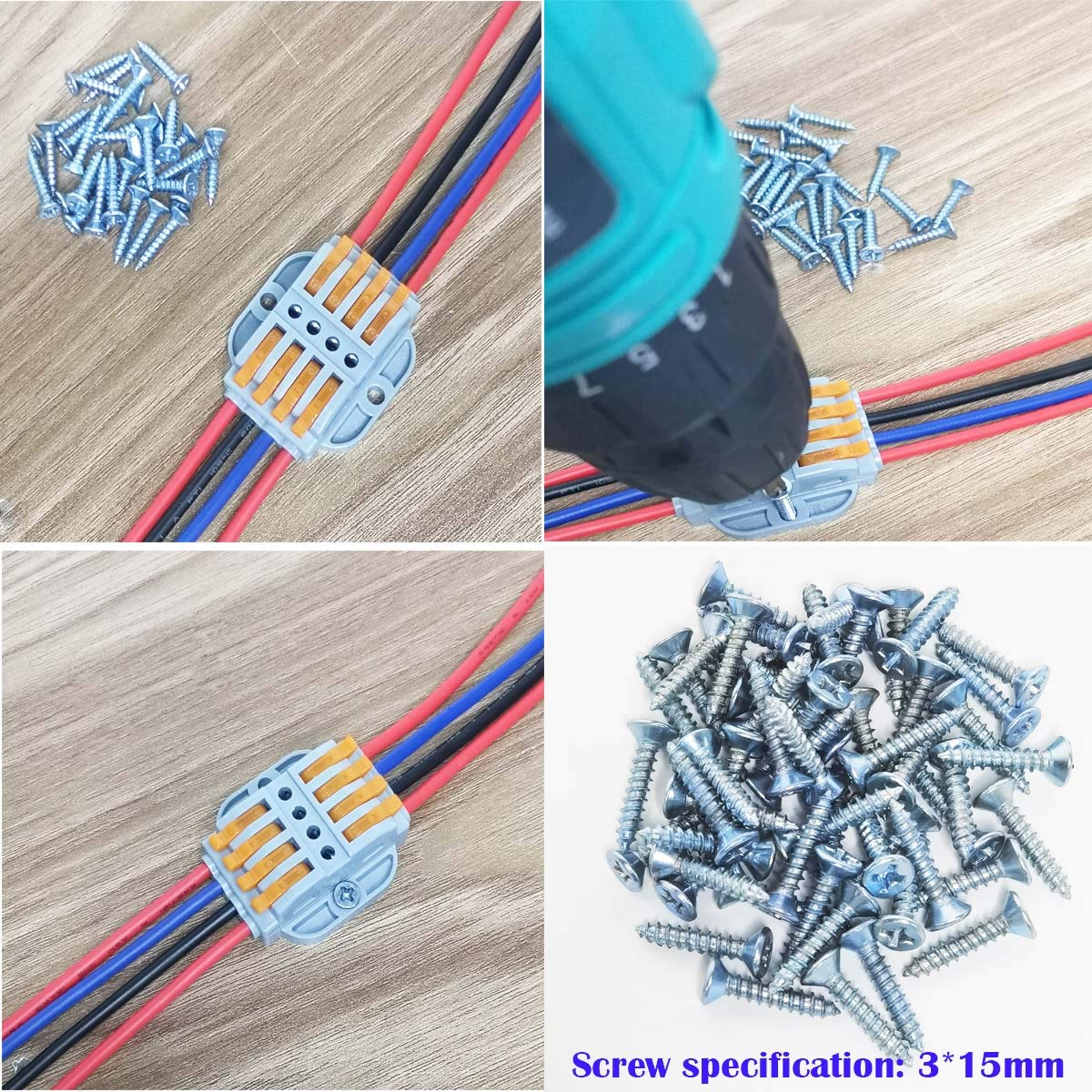 Can be fixed Connectorr,4 Port Lever Conductor Compact Connector Terminal Block Wire Push Cable Connector (8 pieces per box) - Image 5
