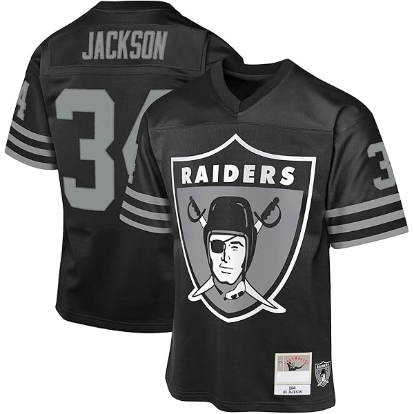 Amazon.com: Bo Jackson Las Vegas Raiders #34 Black Kids 4-7 Home