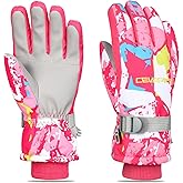 Cevapro Kids Ski Gloves Waterproof Winter Snow Gloves Warm for Boys Girls Cold Weather Outdoor Snowboard